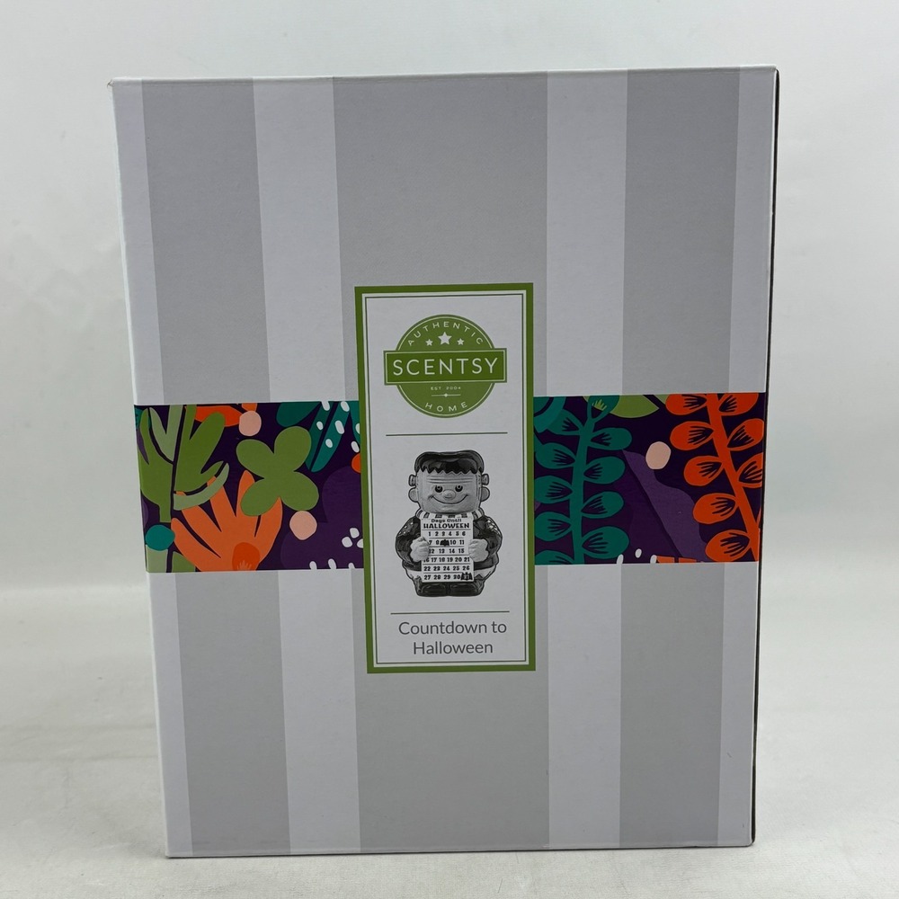 Scentsy Countdown to Halloween Warmer Frankenstein Monster Calendar New Open Box